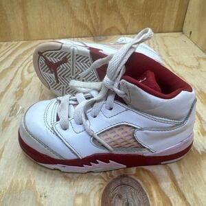 Nike Jordan 5 Retro Pink Foam Toddler Shoes 7C Girls 725172-106 Baby Sneakers‎
